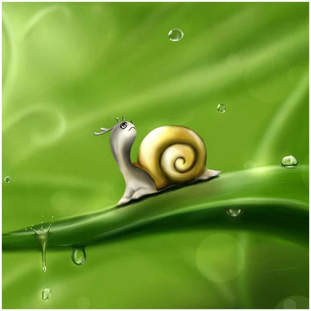 Escargot - diamant rond complet - 30x30cm