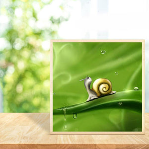Escargot - diamant rond complet - 30x30cm