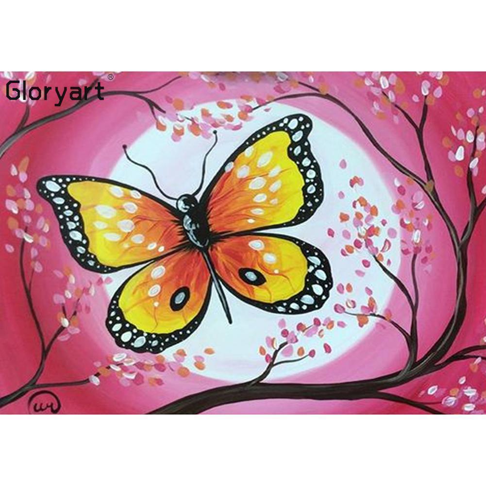 Gloryart papillon - diamant rond complet - 40x30cm