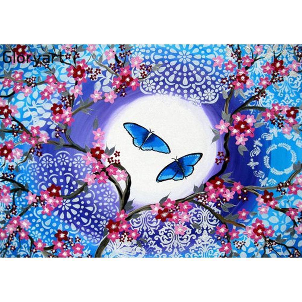Gloryart papillon - diamant rond complet - 30x40cm