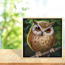 Charger l&#39;image dans la galerie, Glorpart hibou - diamant rond complet - 30x30cm
