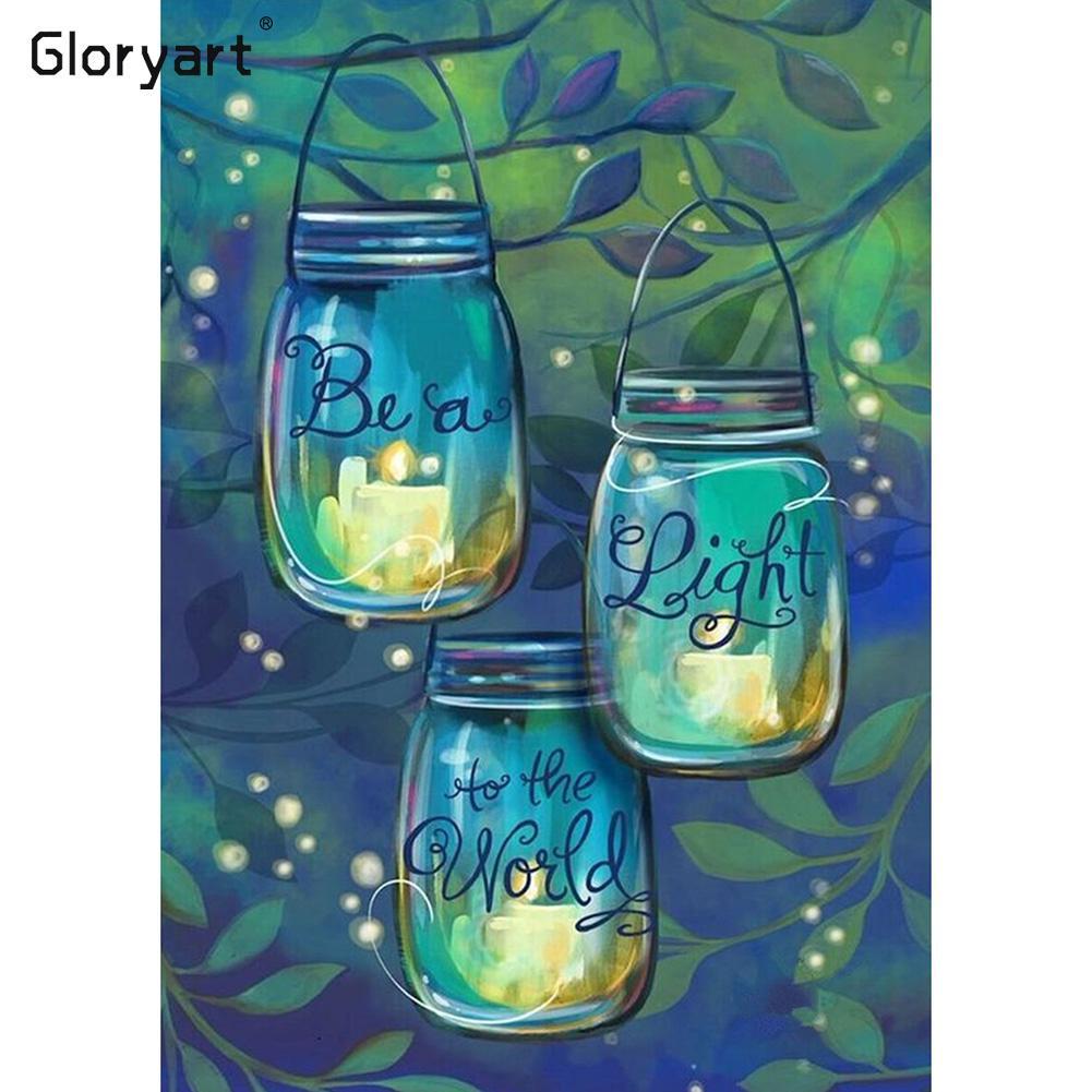 Bouteille Gloryart - diamant rond complet - 30x40cm