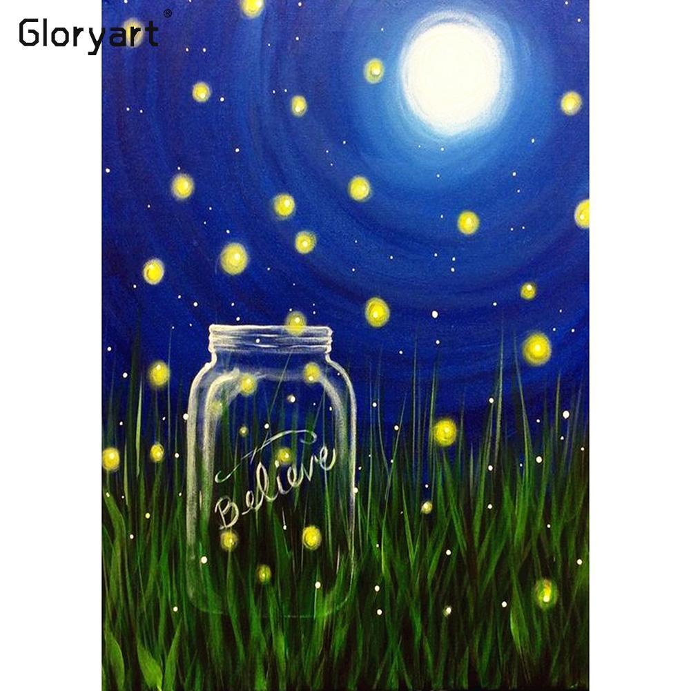 Bouteille Gloryart - diamant rond complet - 30x40cm