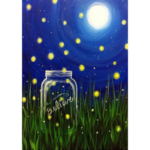 Bouteille Gloryart - diamant rond complet - 30x40cm