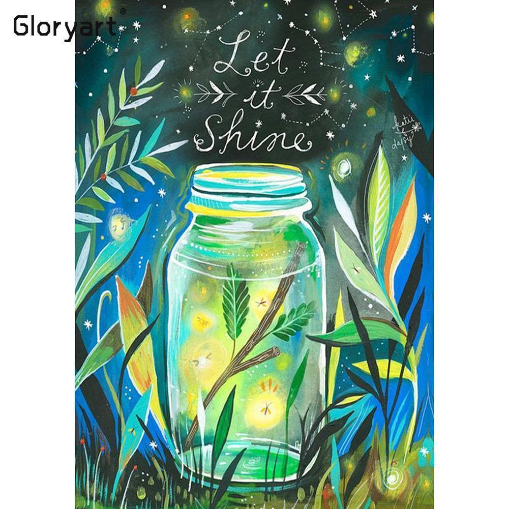 Bouteille Gloryart - diamant rond complet - 30x40cm