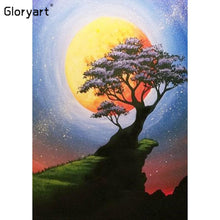 Charger l&#39;image dans la galerie, Coucher de soleil Gloryart - diamant rond complet - 30x40cm
