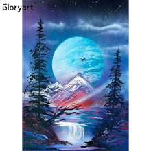 Charger l&#39;image dans la galerie, Gloryart lune - diamant plein rond - 30x40cm
