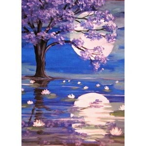 Gloryart lune - diamant plein rond - 30x40cm
