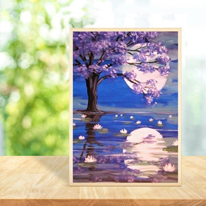 Gloryart lune - diamant plein rond - 30x40cm