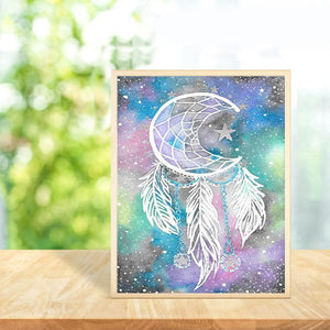 Dreamcatcher - diamant rond complet - 30x40cm