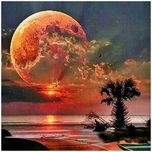 Charger l&#39;image dans la galerie, Lune - diamant plein rond - 30x30cm
