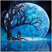 Charger l&#39;image dans la galerie, Lune - diamant plein rond - 30x30cm
