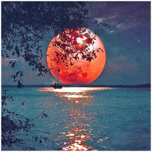 Charger l&#39;image dans la galerie, Lune - diamant plein rond - 30x30cm
