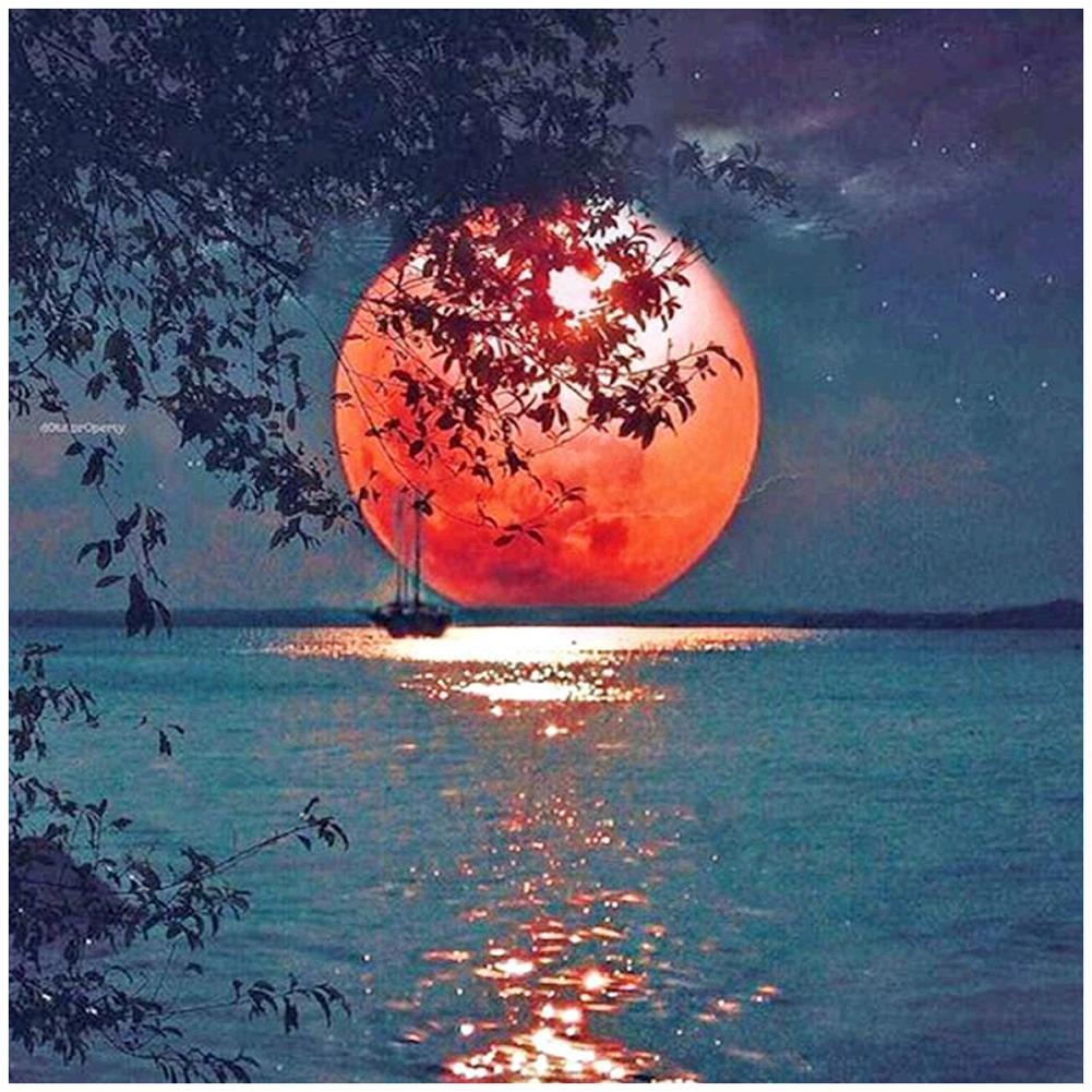 Lune - diamant plein rond - 30x30cm