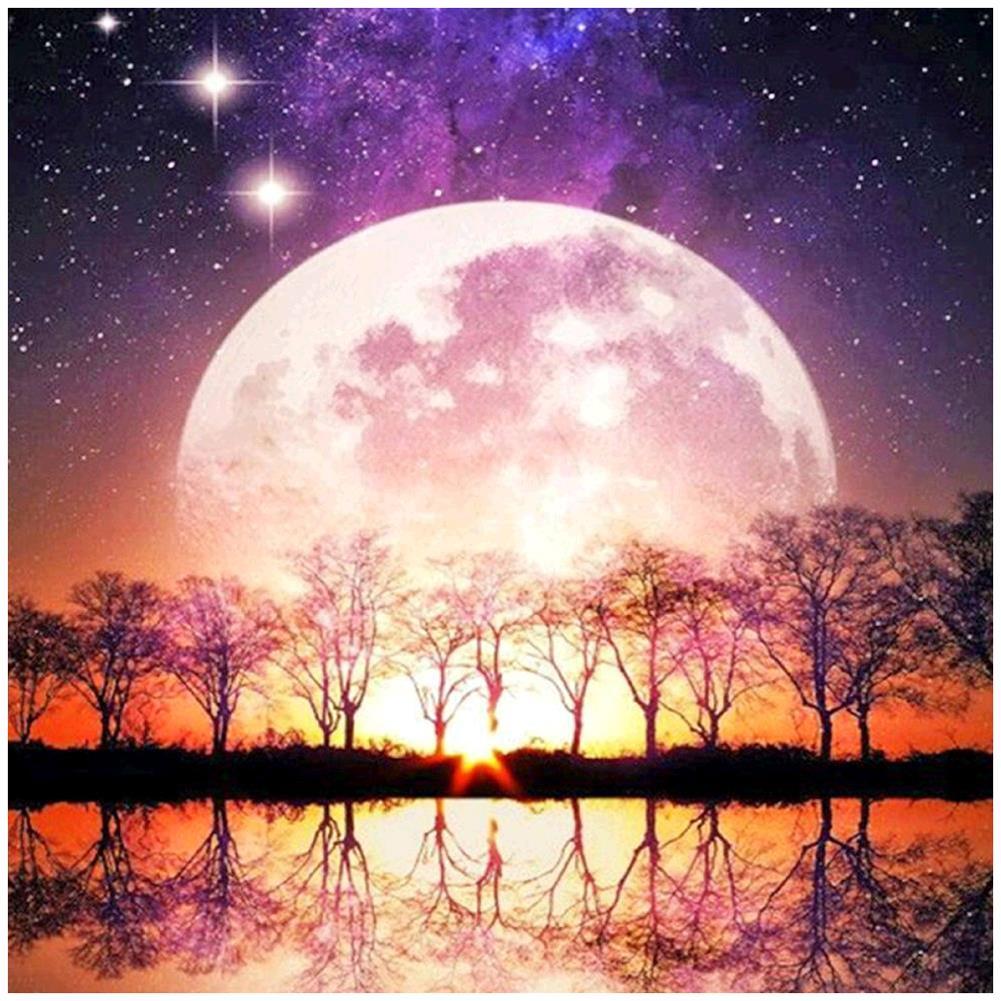 Lune - diamant plein rond - 30x30cm