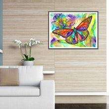 Charger l&#39;image dans la galerie, Papillon - diamant rond complet - 40x30cm
