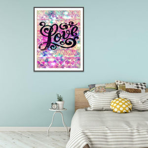 Mots de ciel étoilé - diamant rond complet - 30x40cm