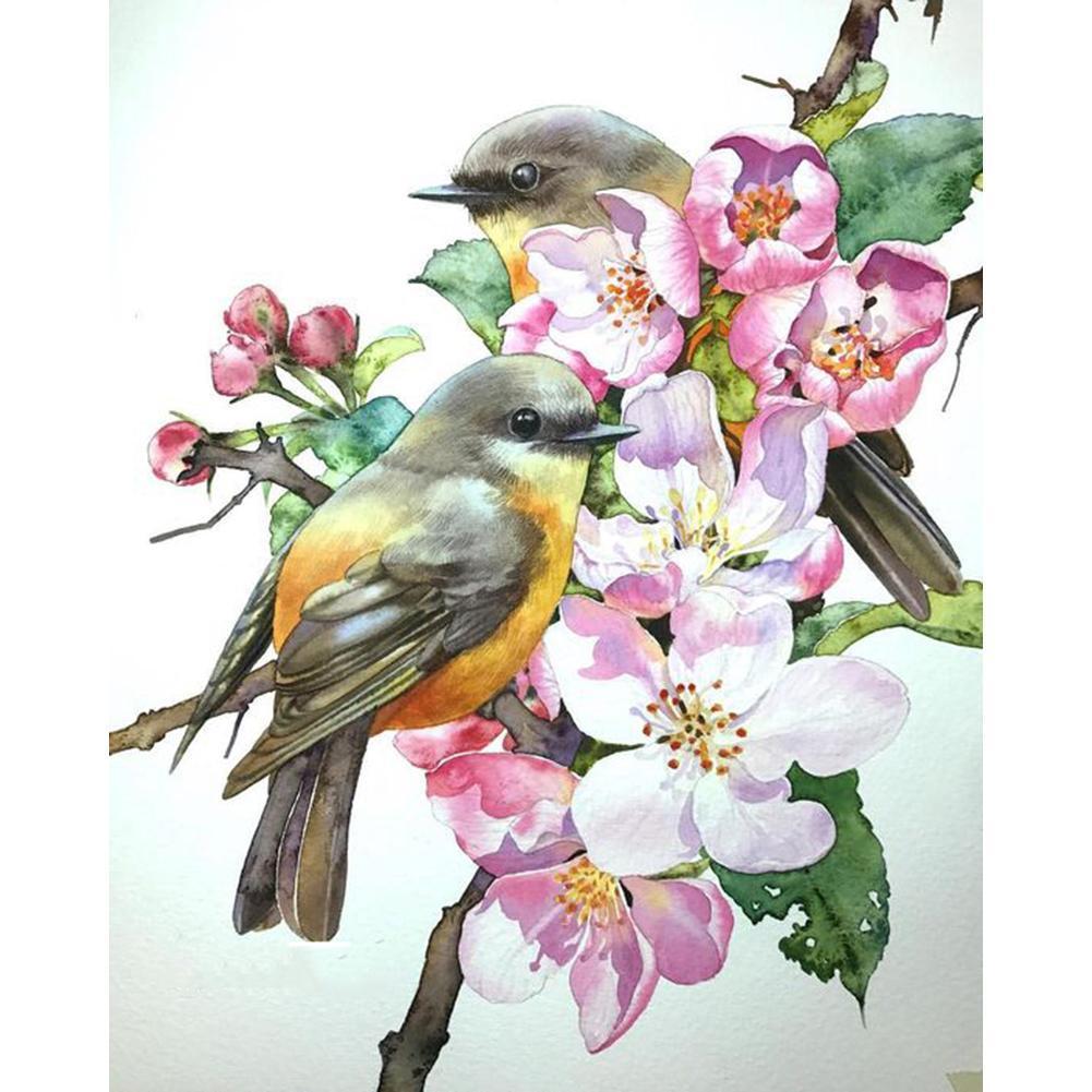 Oiseau - diamant rond complet - 30x40cm