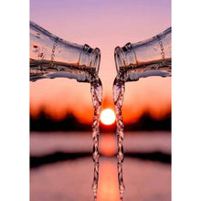 Charger l&#39;image dans la galerie, Bouteille - diamant rond complet - 30x40cm
