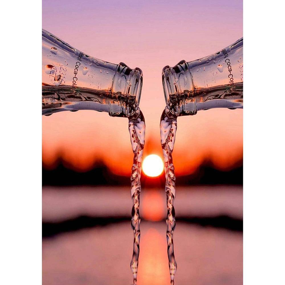 Bouteille - diamant rond complet - 30x40cm