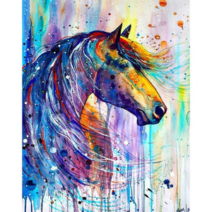 Cheval - diamant rond complet - 30x40cm