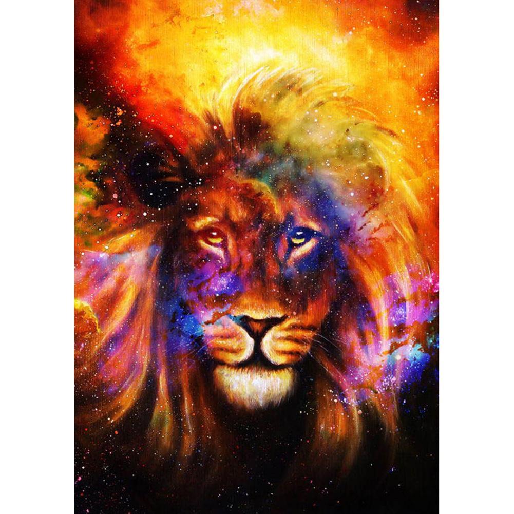 Lion - diamant rond complet - 30x40cm