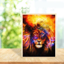 Charger l&#39;image dans la galerie, Lion - diamant rond complet - 30x40cm
