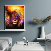 Charger l&#39;image dans la galerie, Lion - diamant rond complet - 30x40cm
