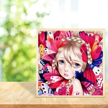 Charger l&#39;image dans la galerie, Fille - diamant rond complet - 30x40cm
