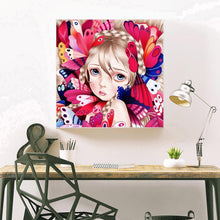 Charger l&#39;image dans la galerie, Fille - diamant rond complet - 30x40cm
