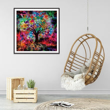 Charger l&#39;image dans la galerie, Arbre coloré - diamant rond complet - 30x30cm
