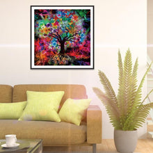 Charger l&#39;image dans la galerie, Arbre coloré - diamant rond complet - 30x30cm
