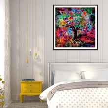 Charger l&#39;image dans la galerie, Arbre coloré - diamant rond complet - 30x30cm
