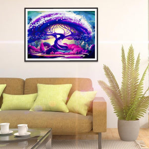 Arbre - diamant rond complet - 40x30cm