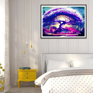 Arbre - diamant rond complet - 40x30cm