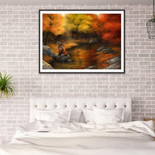 Charger l&#39;image dans la galerie, Paysage d’automne - diamant rond complet - 40x30cm
