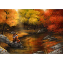 Charger l&#39;image dans la galerie, Paysage d’automne - diamant rond complet - 40x30cm
