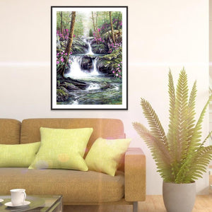 Paysage - diamant rond complet - 30x40cm