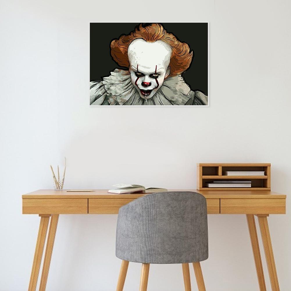 Clown - diamant rond complet - 30x40cm