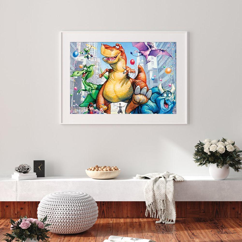 Dinosaure - diamant rond complet - 30x40cm