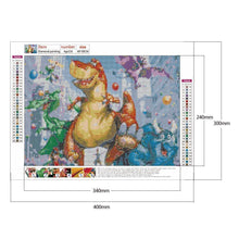 Charger l&#39;image dans la galerie, Dinosaure - diamant rond complet - 30x40cm
