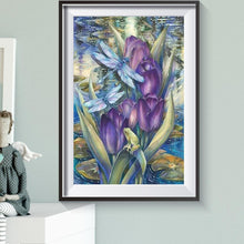 Charger l&#39;image dans la galerie, Fleur - peinture en diamant complet - 40x30cm
