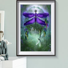 Charger l&#39;image dans la galerie, Libellule - peinture en diamant complet - 40x30cm

