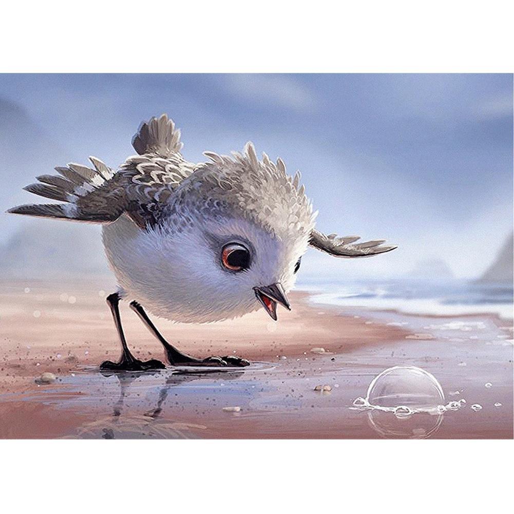 Oiseau - diamant rond complet - 30x40cm