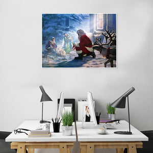 Père Noël - peinture en diamant complet - 30x40cm