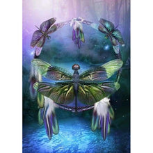 Charger l&#39;image dans la galerie, Libellule - peinture en diamant complet - 30x40cm
