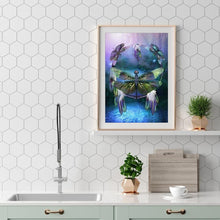 Charger l&#39;image dans la galerie, Libellule - peinture en diamant complet - 30x40cm
