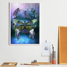 Charger l&#39;image dans la galerie, Libellule - peinture en diamant complet - 30x40cm
