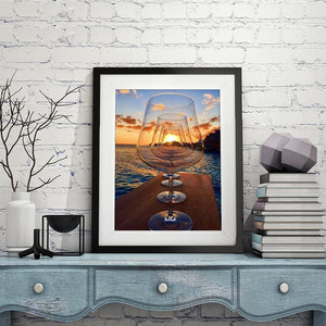 Coucher du soleil - peinture en diamant complet - 30x40cm
