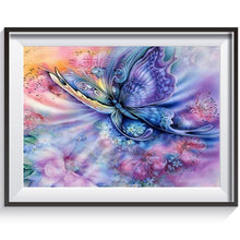 Charger l&#39;image dans la galerie, Papillon - diamant rond complet - 40x30cm
